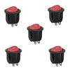 Pack of 5 Toggle Switch 12 V On/Off Lockable with