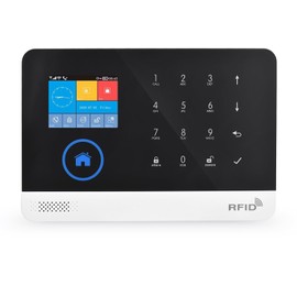 Mingzhe Sistema de Alarma de Seguridad para el hogar 2.4G WiFi gsm Pantalla LCD TFT de 2.4 Pulgadas Kit de Sistema de Alarma de Seguridad para el hogar inalámbrico con Sensor de Ventana