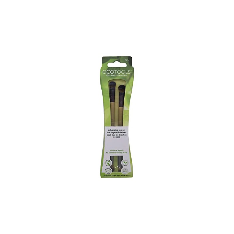 EcoTools, Enhancing Duo Set, Dúo de Brochas para Ojos, Set