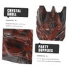 OHPHCALL Crystal Dragon Head Skull Figurine Unique Dragon Skull Decor