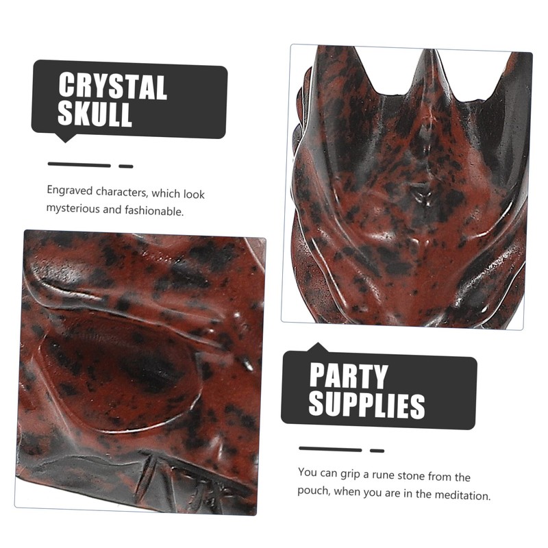 OHPHCALL Crystal Dragon Head Skull Figurine Unique Dragon Skull Decor