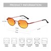 ZENOTTIC Mini Cool Octagonal Sunglasses Women Men Polarised Metal Frame