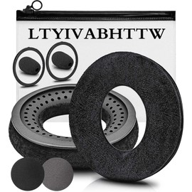 LTYIVABHTTW Earpads Compatible With DT 770, 880, 990, 1770 Pro, MMX 300, 1990 Pro, 177X, T 90 Headphones (Black Velour)