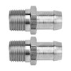 2 Pcs 1/2in NPT Male Thread to 5/8in Barb Connector
