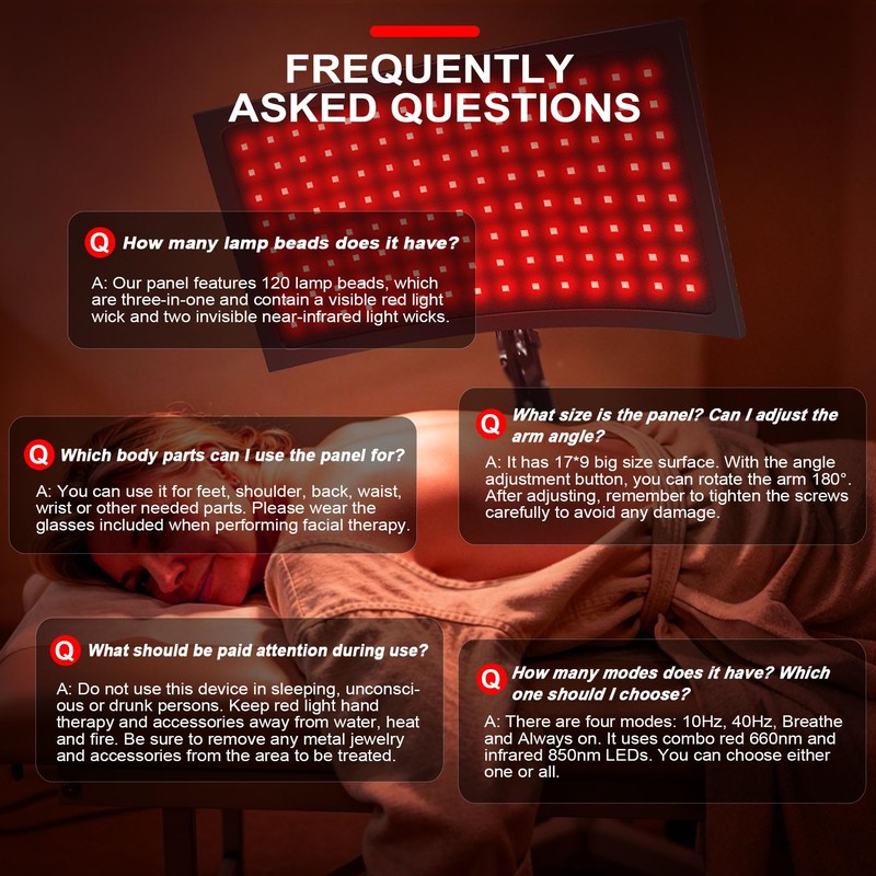 Red Light Therapy for Body, FSA 17x9" Curved Infrared Light
