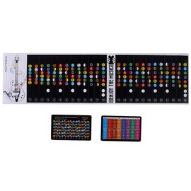 Alaman Guitar Transfer, Perfect for Beginners, 100 % Vinyl Multi-Coloured Fingerboard, Notes Help Make it Easier to Learn How to Play the Guitar