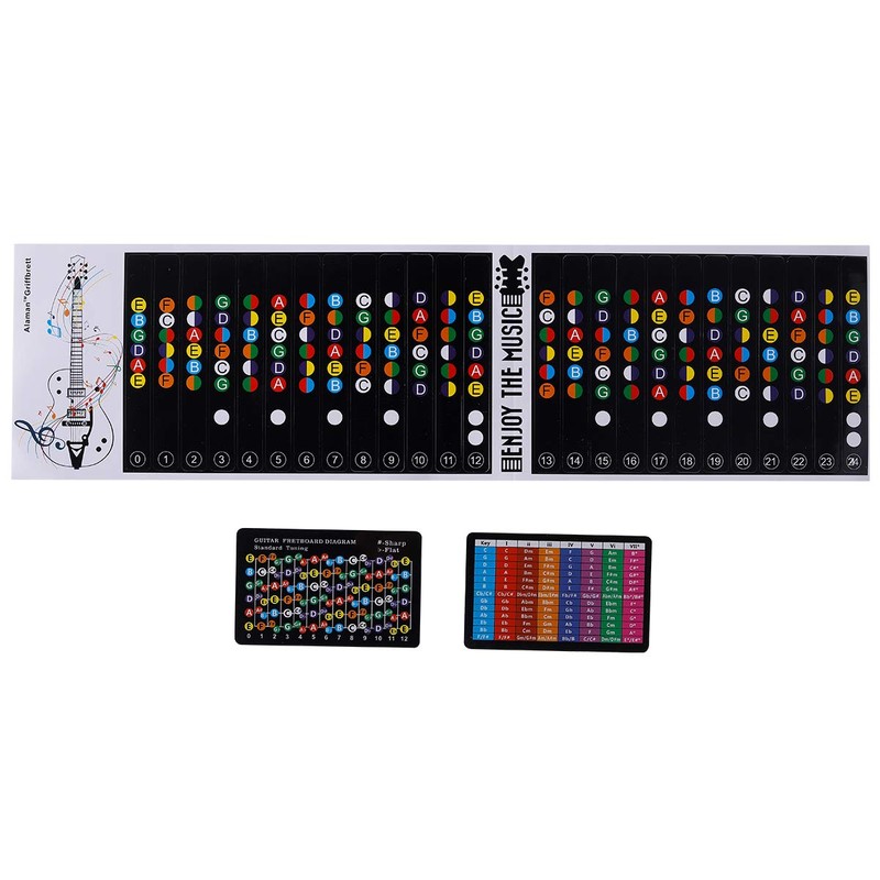 Alaman Guitar Transfer, Perfect for Beginners, 100 % Vinyl Multi-Coloured