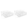 Healeved 2pcs Transparent Cosmetic Organizer Makeup Storage Box for Lipsticks