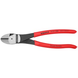 KNIPEX Tools 74 21 200, 8-Inch High Leverage Angled Diagonal Cutters
