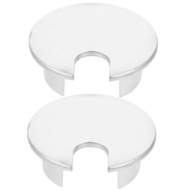 Operitacx 2stücke Kabeldurchführungsabdeckung Für Schreibtisch Runde Lochplatte Kabelorganizer Zinklegierung Für Büro Hause