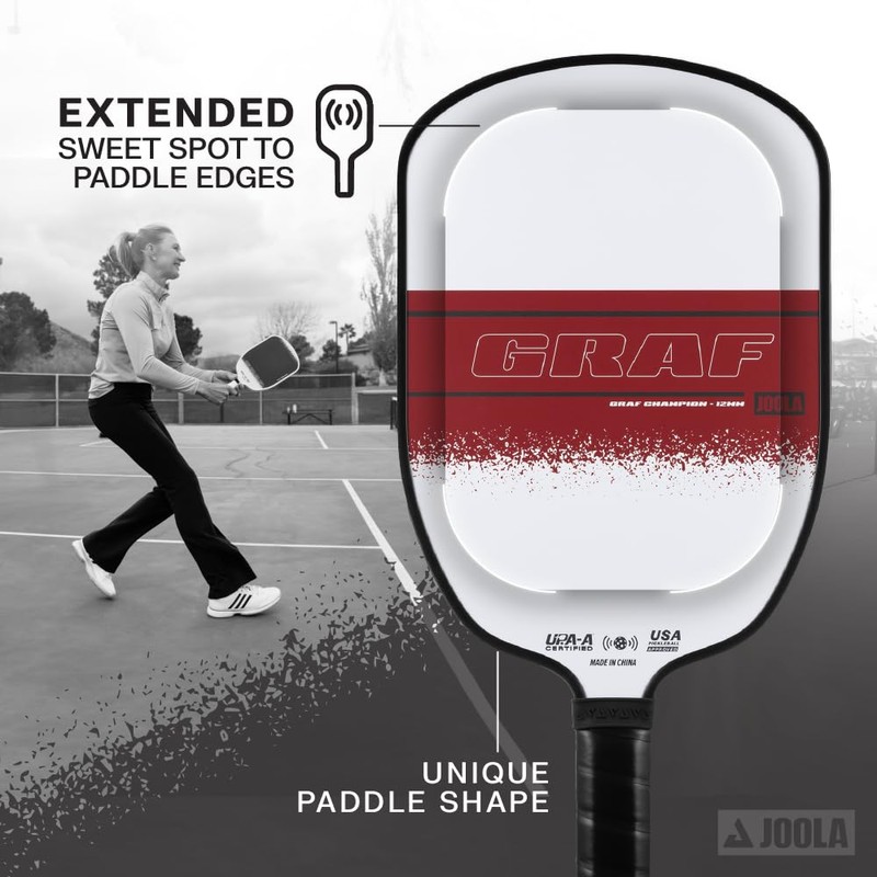 JOOLA GRAF Champion Pickleball Paddle, Agassi Shape with Extended Sweet