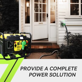 RVMATE 50 Amp Generator Cord 15FT and Pre-Drilled 50Amp Power Inlet Box Kit, 125/250Volts, NEMA 14-50P to SS2-50R Power Cord, ETL Listed, NEMA SS2-50P inlet box Waterproof