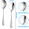 6-Piece Stainless Steel Serving Spoons Set - 3 Large Serving