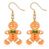 Jadive Christmas Gingerbread Man Earrings for Women Gingerbread Earrings Cute