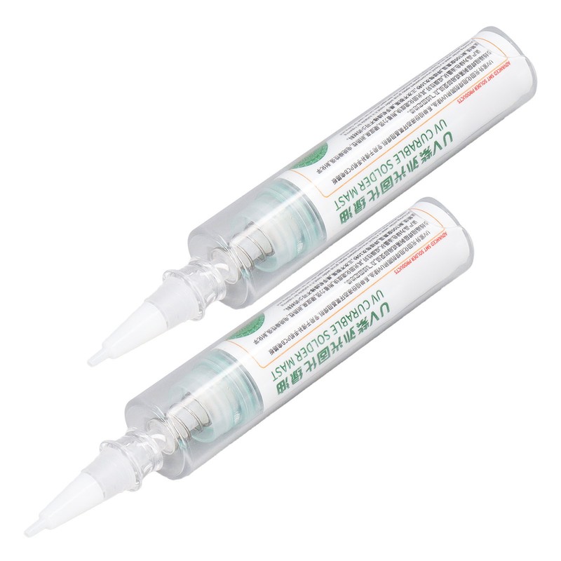 2Pcs PCB Solder Resist Ink UV Curing Curable Soldering PCB