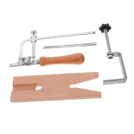 Hohopeti 1 Set Professional Shaped Jeweler Saw with Bench Clamp Replacement Blades Versatile Hand Tool for Precise Metal Cutting DIY Jewelry Making