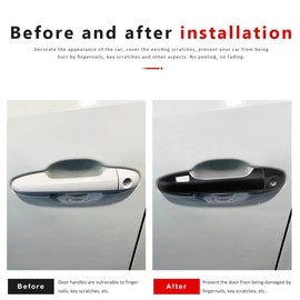 DLOVEG Exterior Door Handle Cover Compatible for 2016-2020 2021 2022 2023 Toyota Tacoma Accessories Door Handle Protectors for Tacoma (with 4 Smart Key Holes, Matte Black)