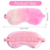 2 Pcs Plush Eye Mask Soft Sleeping Blindfold Eye Cover