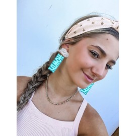 Western Earrings Rodeo Cowboy Dangle Earrings for Women Girls,Acrylic Glitter Disco Cowgirl HOWDY Hat Drop Dangling Earrings Jewelry,Country Concert Nashville Bachelorette Party Outfits for Cowgirl, Metal, metal