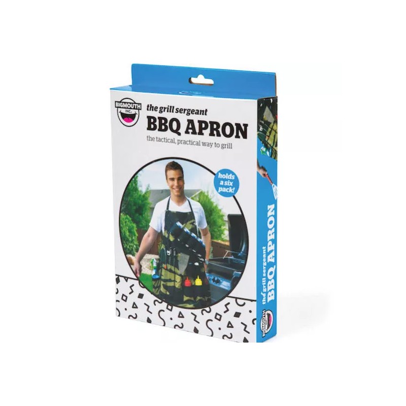 Big Mouth The Grill Sergeant BBQ Apron CAMOUFLAGE 6 Pack