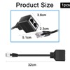 Syylqyr 1 PCS Ethernet Splitter 1 to 2, Rj45 Splitter