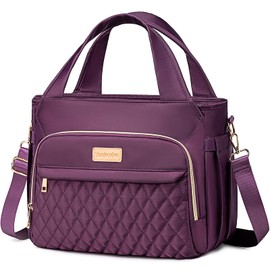 Yunkevivo Lunch Bag Lunch Box Women - Insulated Lunch Tote Bag for Women Men, Leakproof Large Womens Lunch Bags for Work, Lunch Cooler Bag for Adult with Side Pocket for Picnic, Hiking, Beach (Purple)