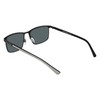 COLE HAAN Men's CH6087 Polarized Rectangular Sunglasses, Black, 56/17/140