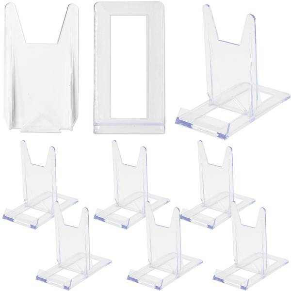SZCXDKJ 6 Sets Acrylic Plate Stands, Clear Display Stand Adjustable Clear Acrylic Plastic Display Stands Easel Multifunctional Display Holder for Photos, Place Cards, Phones, Books(4.5x4.3x2.4 inch)