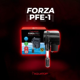 Aquatop Aquatop Forza 45 GPH Power Filter for Aquariums C for 5-15 Gal Freshwater & Saltwater C Advanced Filtration Design for Crystal Clear Water C PFE-1