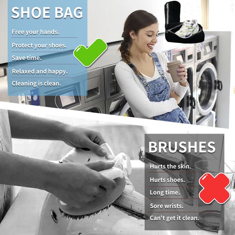 2 Pack Shoe Washing Machine Bag - Shoe Wash Bags,