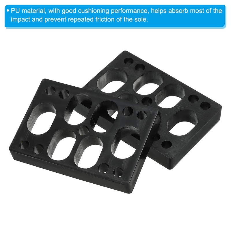PATIKIL 1/2" Skateboard Riser Pads 2 Pack PU 3x2" Skateboard