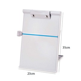 SEIWEI 1 Pcs Deskstop Document Holder with Removable Line Guide, Adjustable Angle Plastic A4 Paper Holder for Desk Typing, Computer Reading, Easy to Use