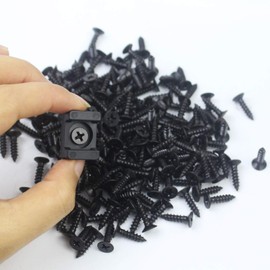 Pro-Grade, Slim, 1x .6 Cable Tie Mounts With Screws 100 Pack. High Strength, Black Zip Tie Bases For Wire Management. Permanently Anchor To Wall, Desk or Baseboard. Run Cords at Your Home or Office