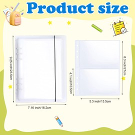 FACATH 3x5 Photo Sleeves for 2/3/4 Ring Binder, Index Card Holder Binder, 50 Pcs Double Pockets Sleeves Indexcard Notecard Storage Solution, Note Card, Flash Cards, Study Cards, Notecards for Studying