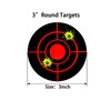 Splatter Target Stickers, 3 Inch Reactive Paper Targets Fluorescent Yellow