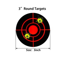 Splatter Target Stickers, 3 Inch Reactive Paper Targets Fluorescent Yellow Sticky Shooting Target,Suitable for Pellet Gun, Air Gun, BB Gun, Rifle Shooting Practice