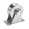 Cucioki 1-Pack V-Type Stainless Steel Pulley Block Mute Bearings Groove