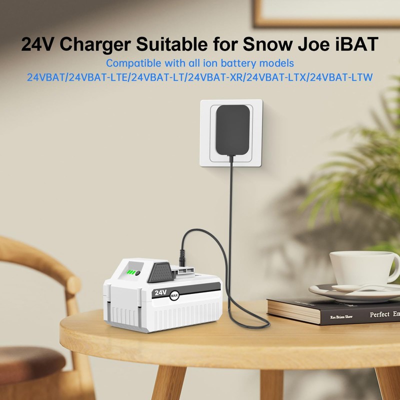 24V Charger for Snow Joe & Sun Joe 24V IBAT24