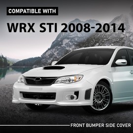 LQI Front Bumper Side Bezel Cover Compatible with Subaru WRX STi 2008-2014 Carbon Fiber Plastic Bumper Side Air Vents Corner Cover