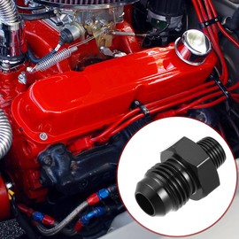 X AUTOHAUX 4pcs AN6 Male to 1/8" NPT Male Car Flare Reducer Hose Fitting Black