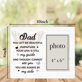 AKFVNSFK Sympathy Gifts for Loss of Dad Picture Frame, In Memory of Dad Gifts, Memorial Gift Photo Frame for 4 x 6 Inch Photo