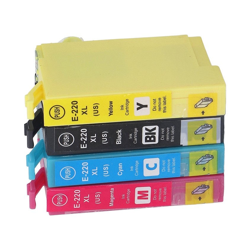 4Pcs Ink Cartridges Compatible Refill Replacement 4 Colors BK C