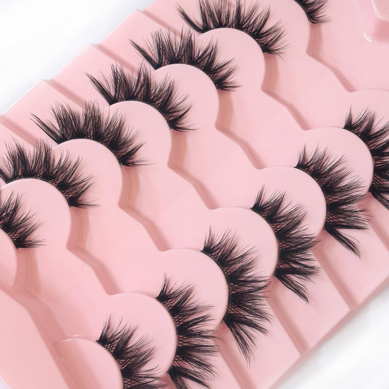 SY SHUYING Faux Mink Eyelashes 15mm with Clear Band, Fluffy