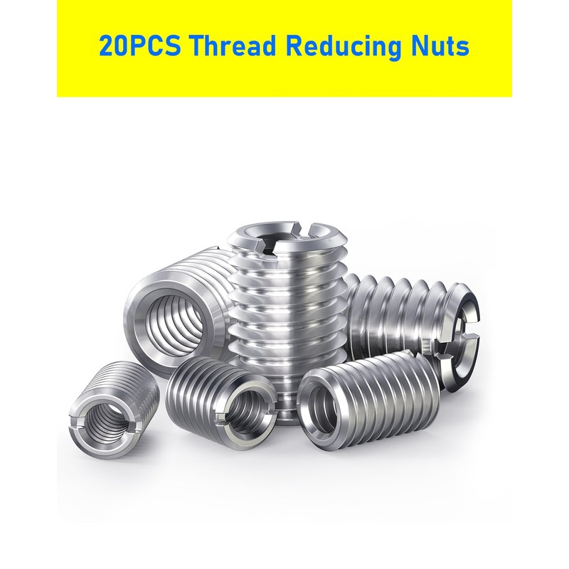 HOLMOL Pack of 20 Threaded Insert, 15 mm Threaded Sleeve