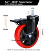 YOOGAA Caster Wheels 5 inch Total Locking Stem Casters 1/2"-13