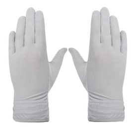 AfinderDE Women's Summer Elegant Touchscreen Sun Protection Gloves Ice Silk Lace Gloves Lace UV Protection Touchscreen Driving Gloves Thin Non-Slip Soft Gloves for Driving Outdoor Costume Wedding