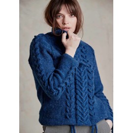Wendy Aran Knitting Pattern for Ladies Shoe Lace & Cable Knit Sweater Jumper (6159)