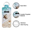 FREEBLOSS 2Pcs Chapstick Holder Keychain Beach Lip Balm Keychain Holder