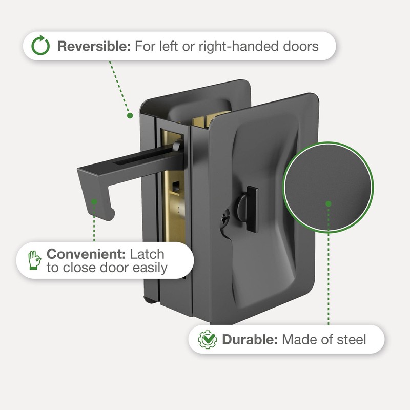 Richelieu Hardware 1701FBPSBC Onward Rectangular Pocket Door Pull with Privacy