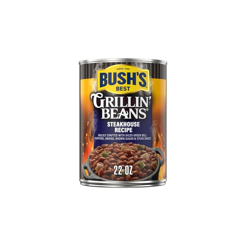 Grillin' Beans Steakhouse Recipe Beans 22 Oz. (Pack of 6)